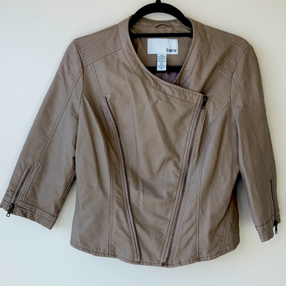 Bar III Faux leather jacket